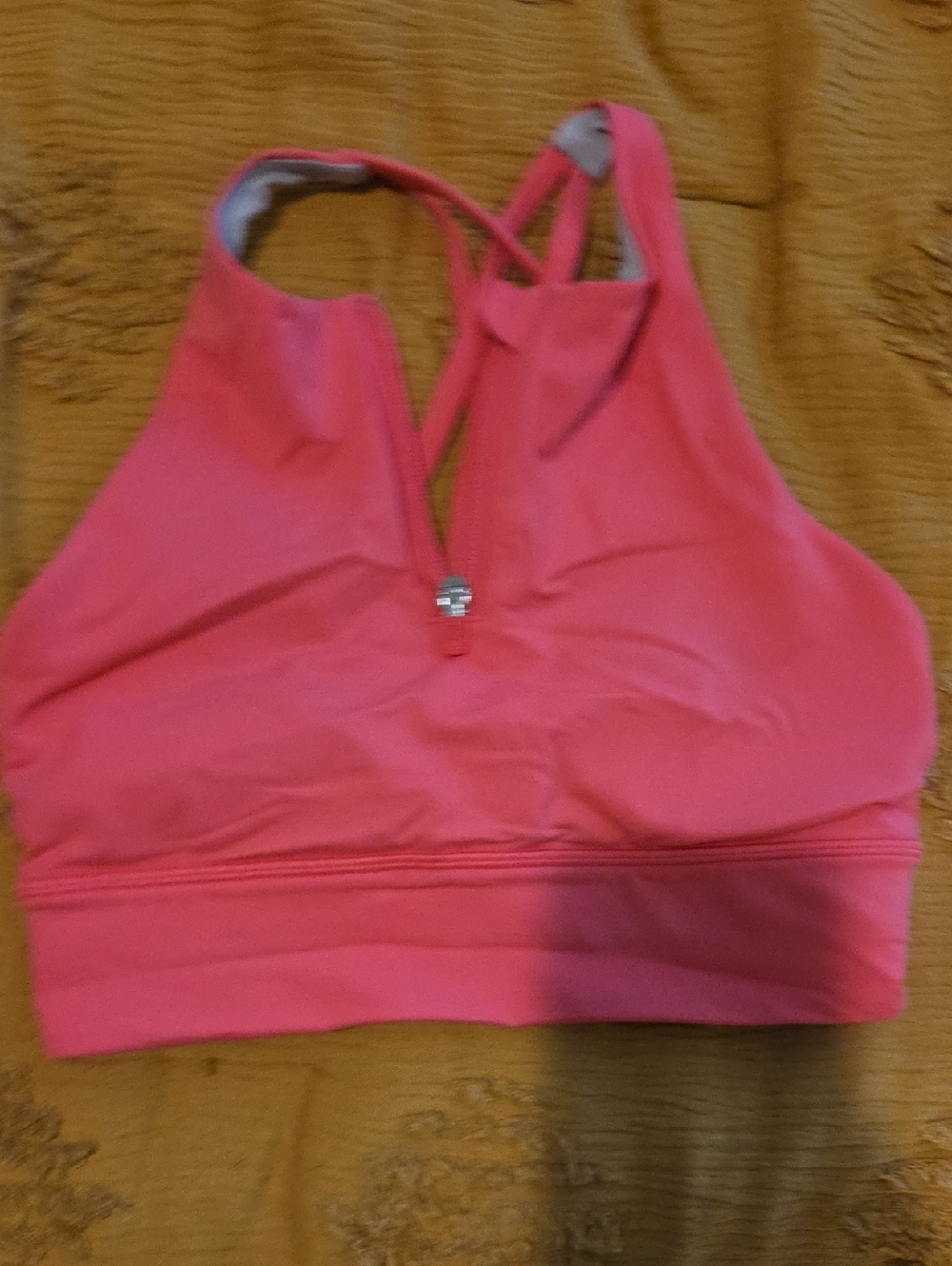 lululemon athletica Bright Pink High-Neck Strappy Sports Bra